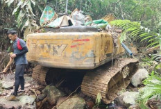 Polres Bungo Razia PETI, Satu Excavator Diamankan di Sungai Telang