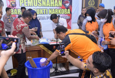 Ditresnarkoba Polda Jambi Musnahkan Narkoba 