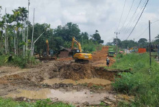 Pelebaran Jalan Raya Nasional Dekat Exit Tol Bayung Lencir-Tempino Seksi 3 Terkendala Pemindahan Utilitas