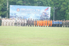 Wakil Bupati Muaro Jambi Hadiri Upacara HUT TNI ke-80