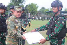 Al Haris Pimpin Upacara Pelepasan 480 Satgas Papua Batalyon 142/Ksatria Jaya