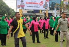 Polres Bungo dan Kodim Bute Gelar Olahraga Bersama Sambut Hari Bhayangkara ke-79