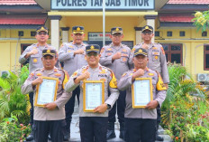 Tiga Kapolsek di Tanjabtim Terima Penghargaan dari Kapolres
