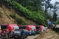 Longsor di Jalan Nasional Sungai Penuh-Tapan, Ratusan Kendaraan Terjebak Selama 14 Jam
