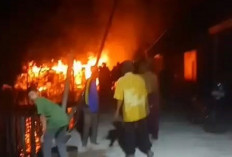 Ditinggal Pergi Berbelanja, Satu Rumah di Kuala Jambi Hangus Terbakar