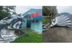 Atap Kubah Masjid dan GOR SMA TT Roboh